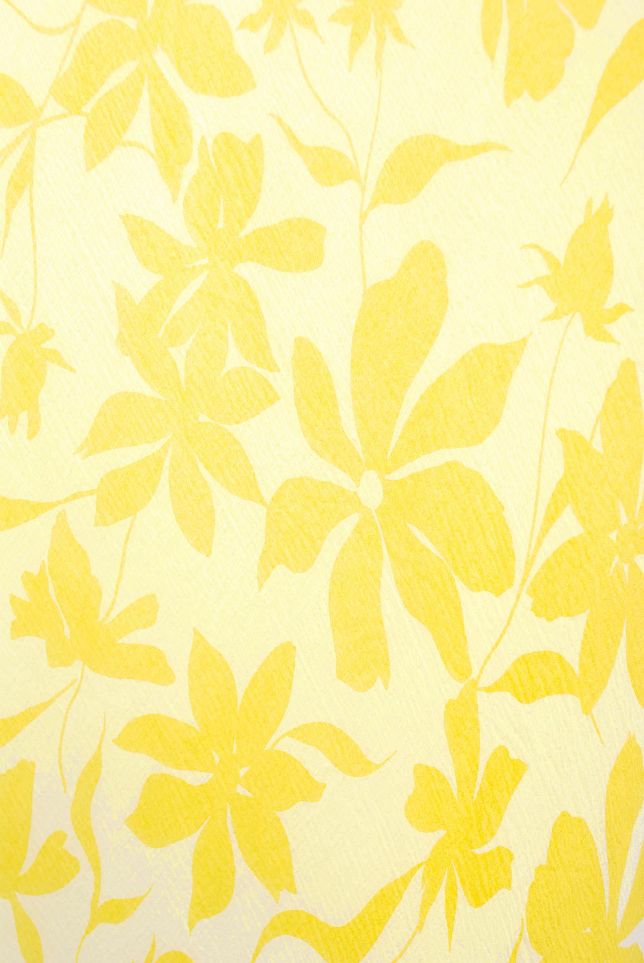 Vintage 1970's Stavropoulos Couture Yellow Floral Print Silk Chiffon Draped Gown 4