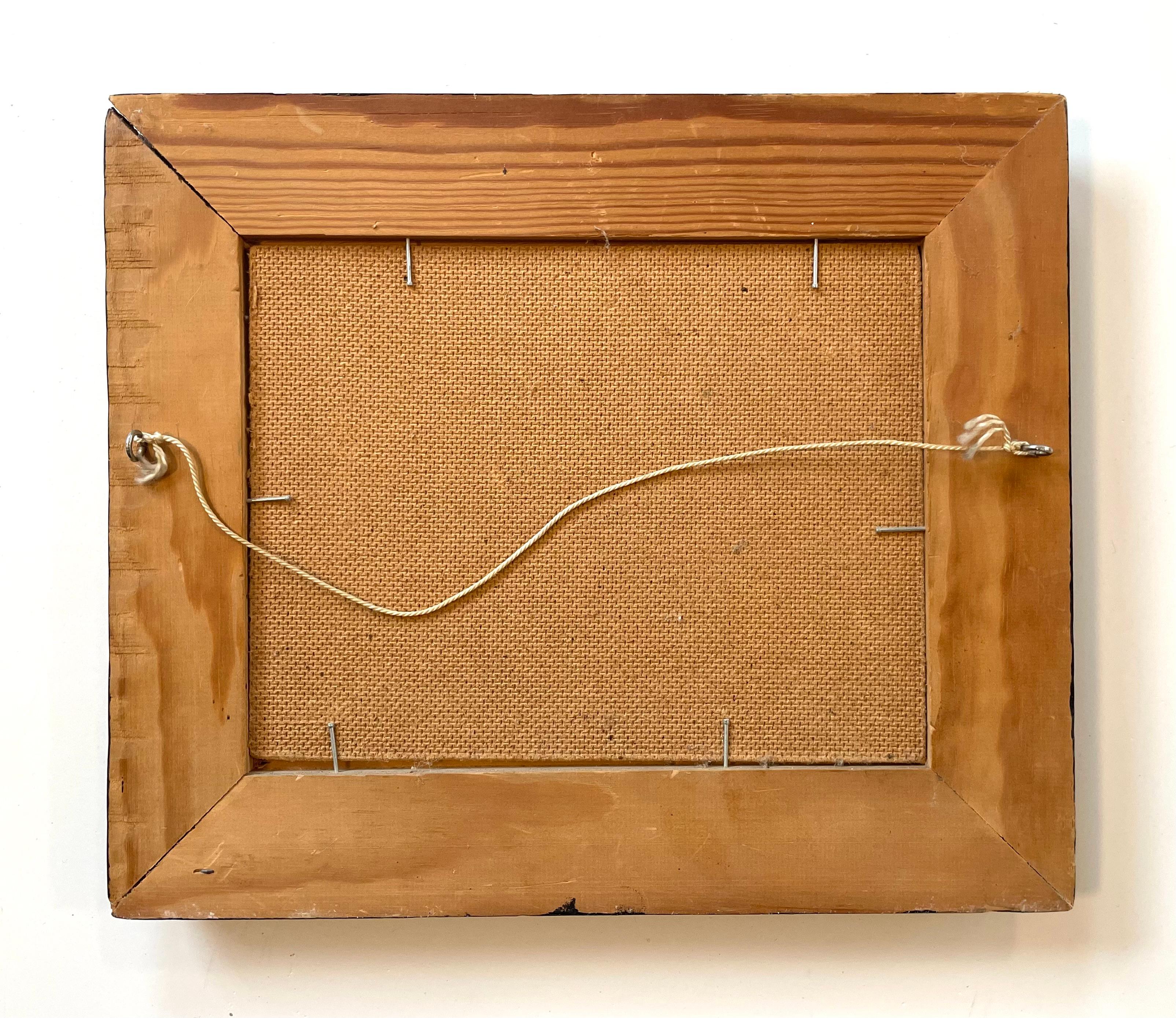 Vintage 1970er Jahre Stillleben Ölgemälde von Zitrone und Krug in Zinn im Angebot 2