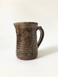 Vintage 1970s Studio Pottery Pitcher