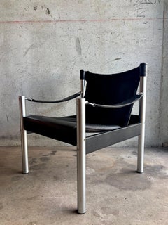 Vintage 1970s Swedish Modern Safari Lounge Chair by Börje Johanson