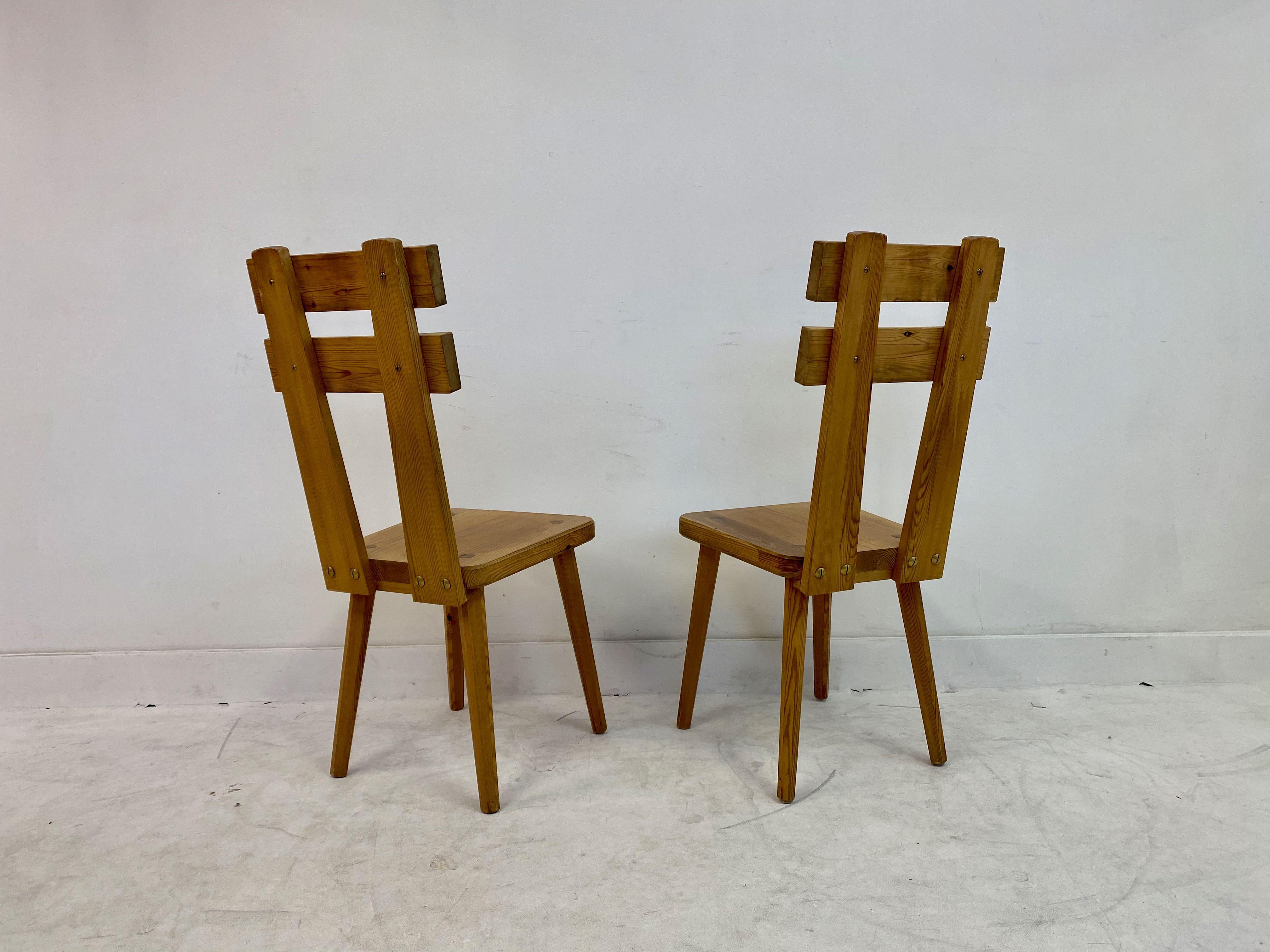 Vintage 1970s Swedish Pine Dining Table and Chairs 1