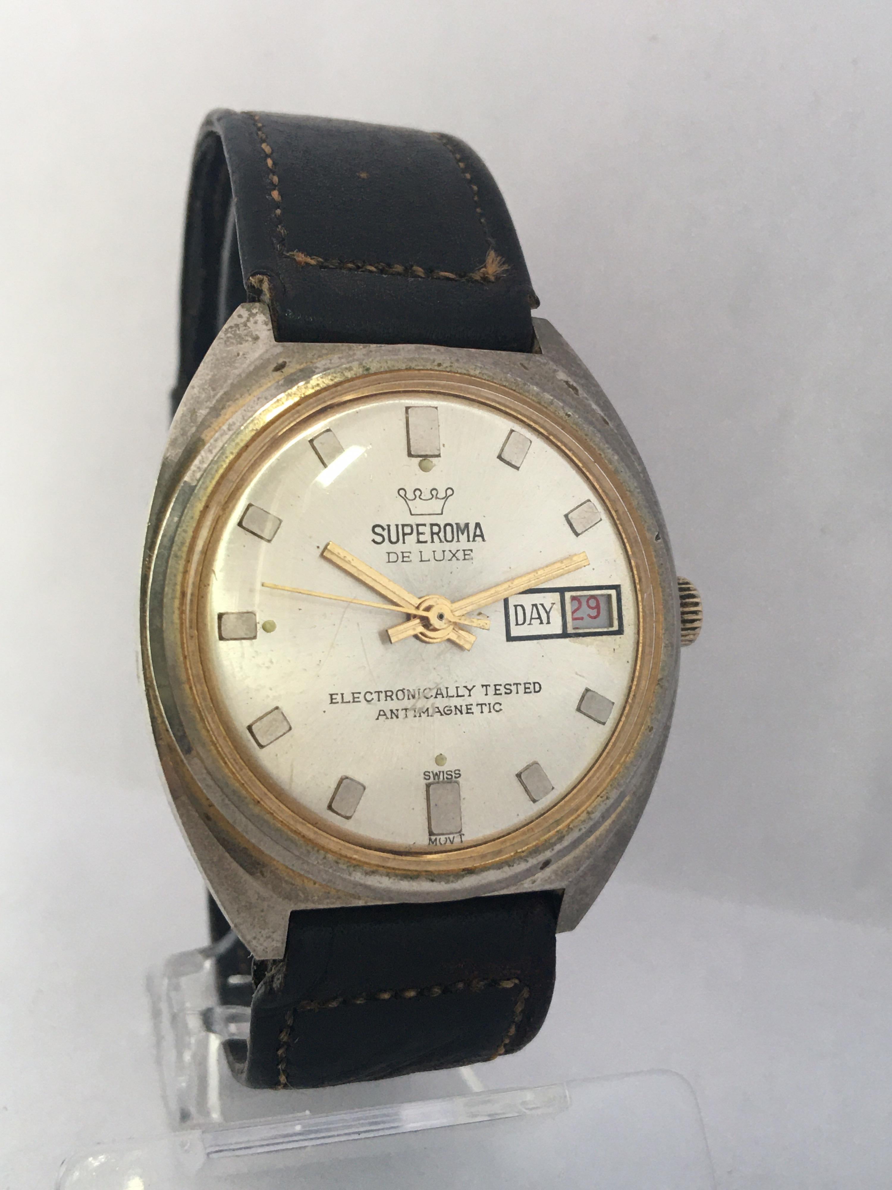Vintage 1970s Swiss Mechanical Watch For Sale 4