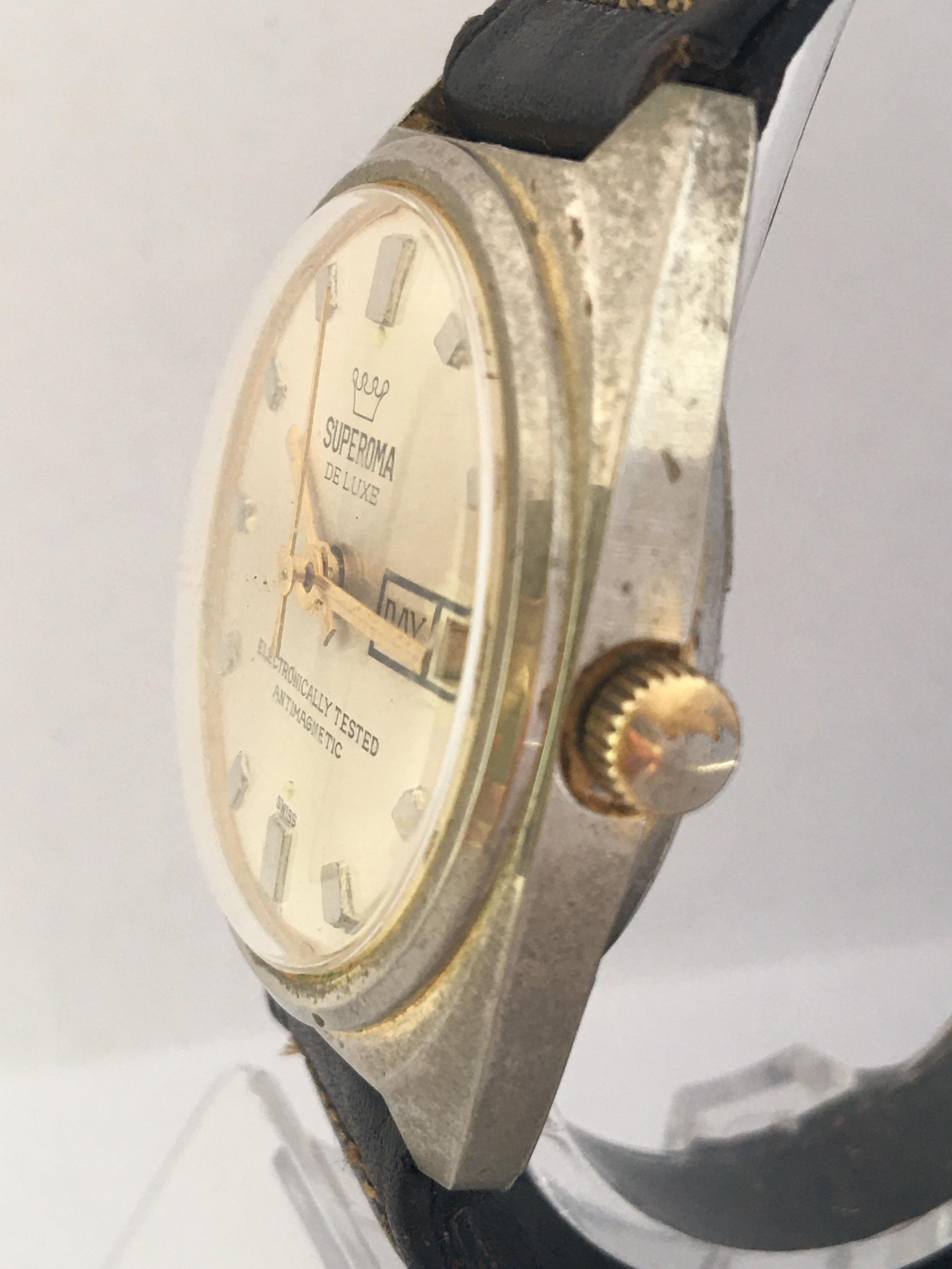 Vintage 1970s Swiss Mechanical Watch For Sale 1