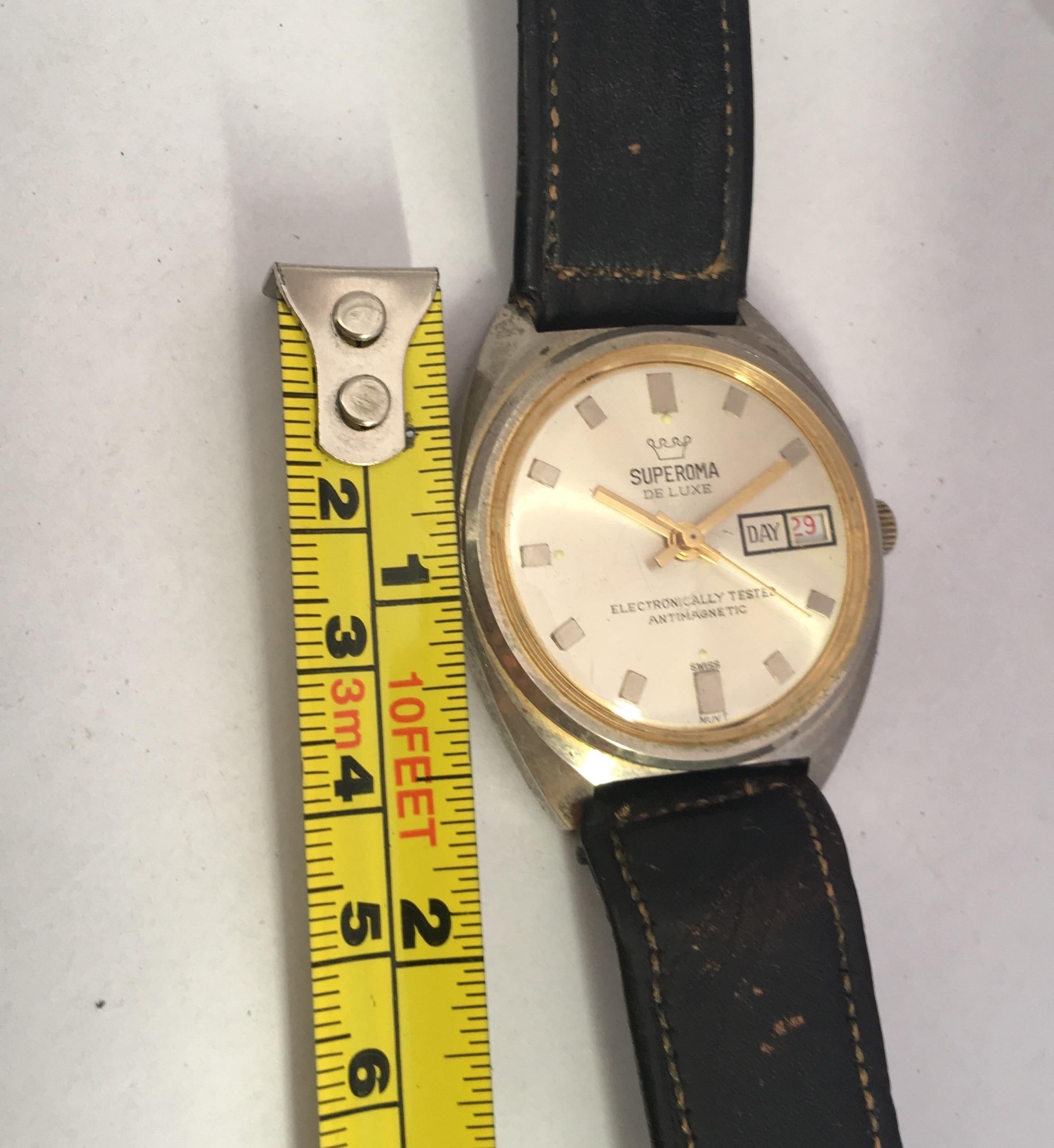 Vintage 1970s Swiss Mechanical Watch For Sale 2