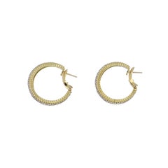 Vintage 1970s Tiffany & Co. Diamond Hoop Earrings