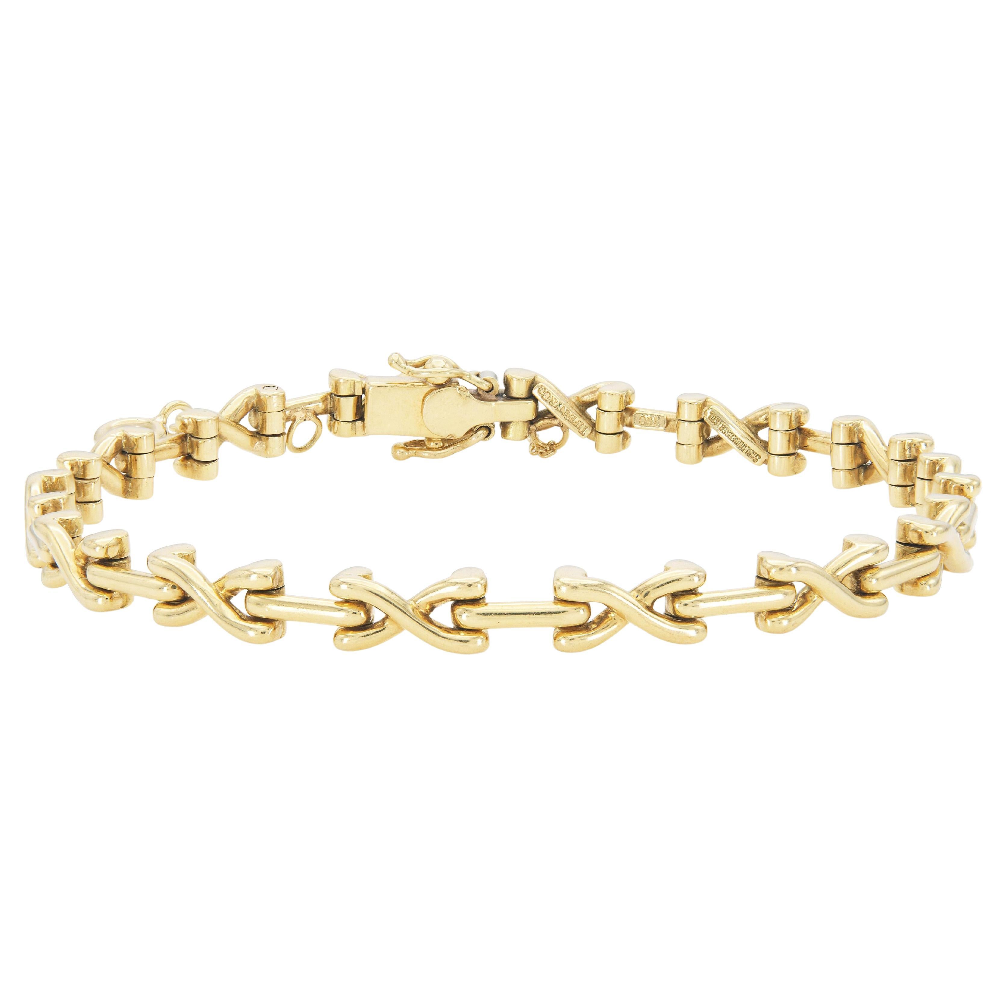 Vintage 1970 Tiffany & Co. Schlumberger Bracelet X en or