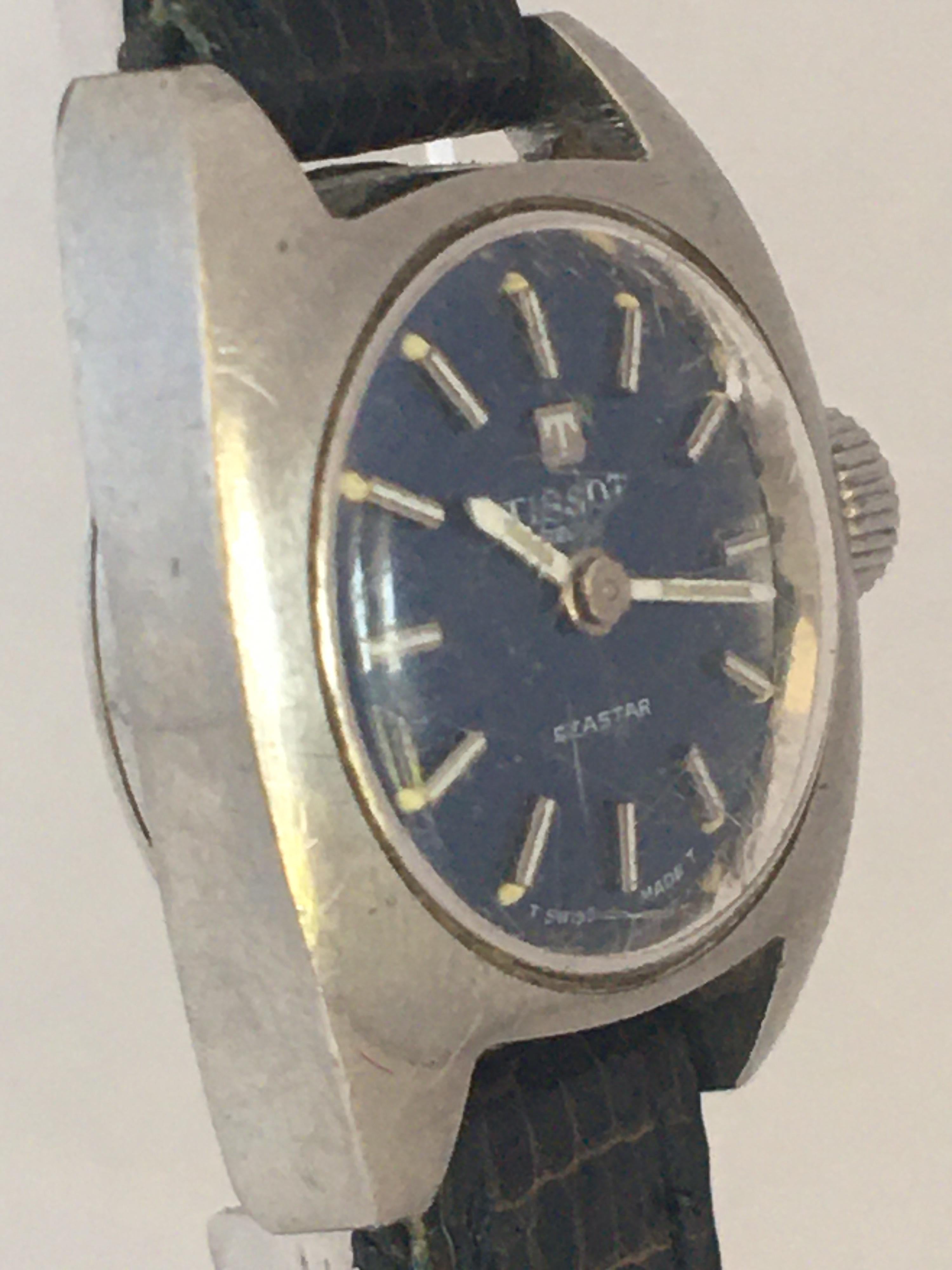 Vintage 1970s Tissot Seastar Ladies Mechanical Watch For Sale 7