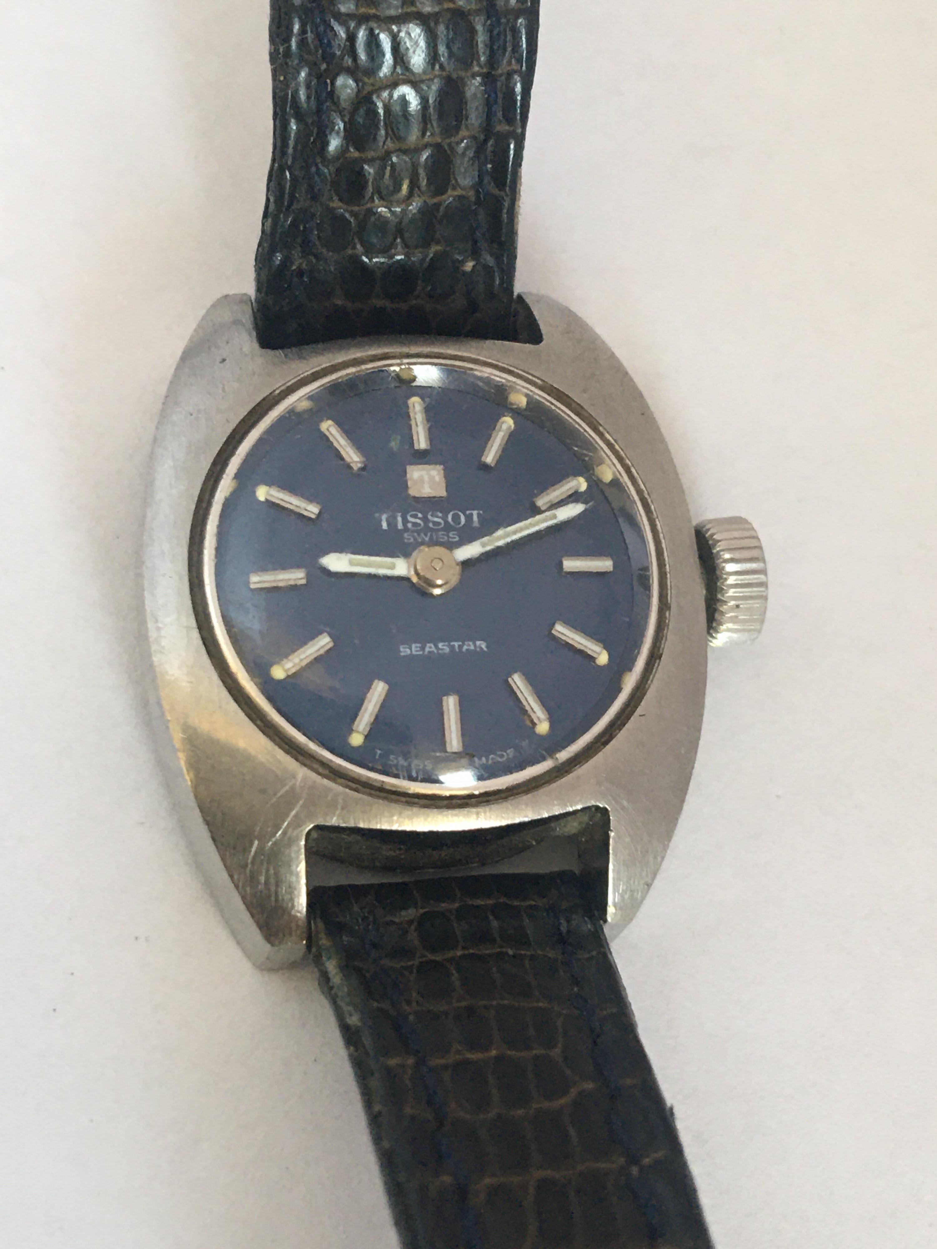 Vintage 1970s Tissot Seastar Ladies Mechanical Watch For Sale 2