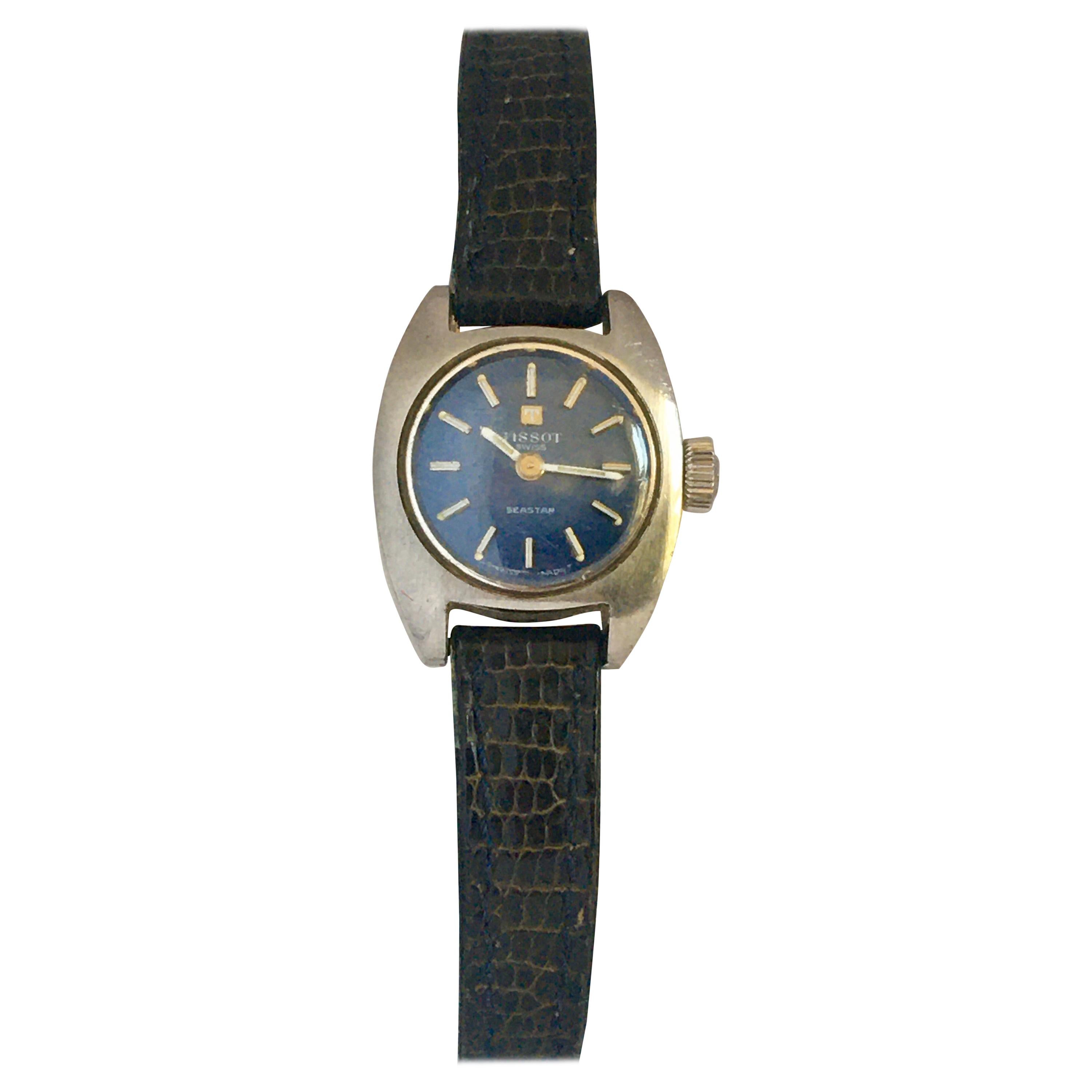 Vintage 1970s Tissot Seastar Ladies Mechanical Watch For Sale
