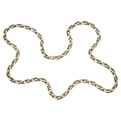 Vintage 1970s Two-Toned Bvlgari Cuban Link Chain Necklace