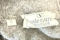 Vintage 1970s Valentino Grey Soft Cashmere Silver Sequins 70s Turtleneck Sweater