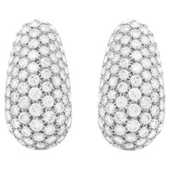 Van Cleef & Arpels Vintage 1970er Jahre Bombe-Ohrringe mit 20,20 Karat Diamanten