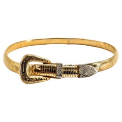 Vintage 1970's Western Snake Stretch Belt