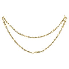 Used 1970s Yellow Gold Singapore Rope Chain