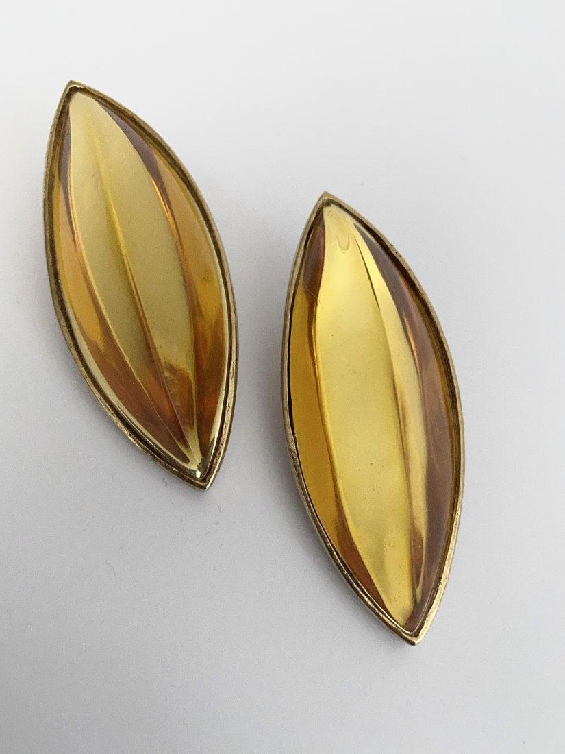 Women's or Men's Vintage 1970s Yves Saint Laurent Resin Earrings