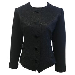 Vintage 1970's Yves Saint Laurent Rive Gauche veste de soirée en brocart et tricot