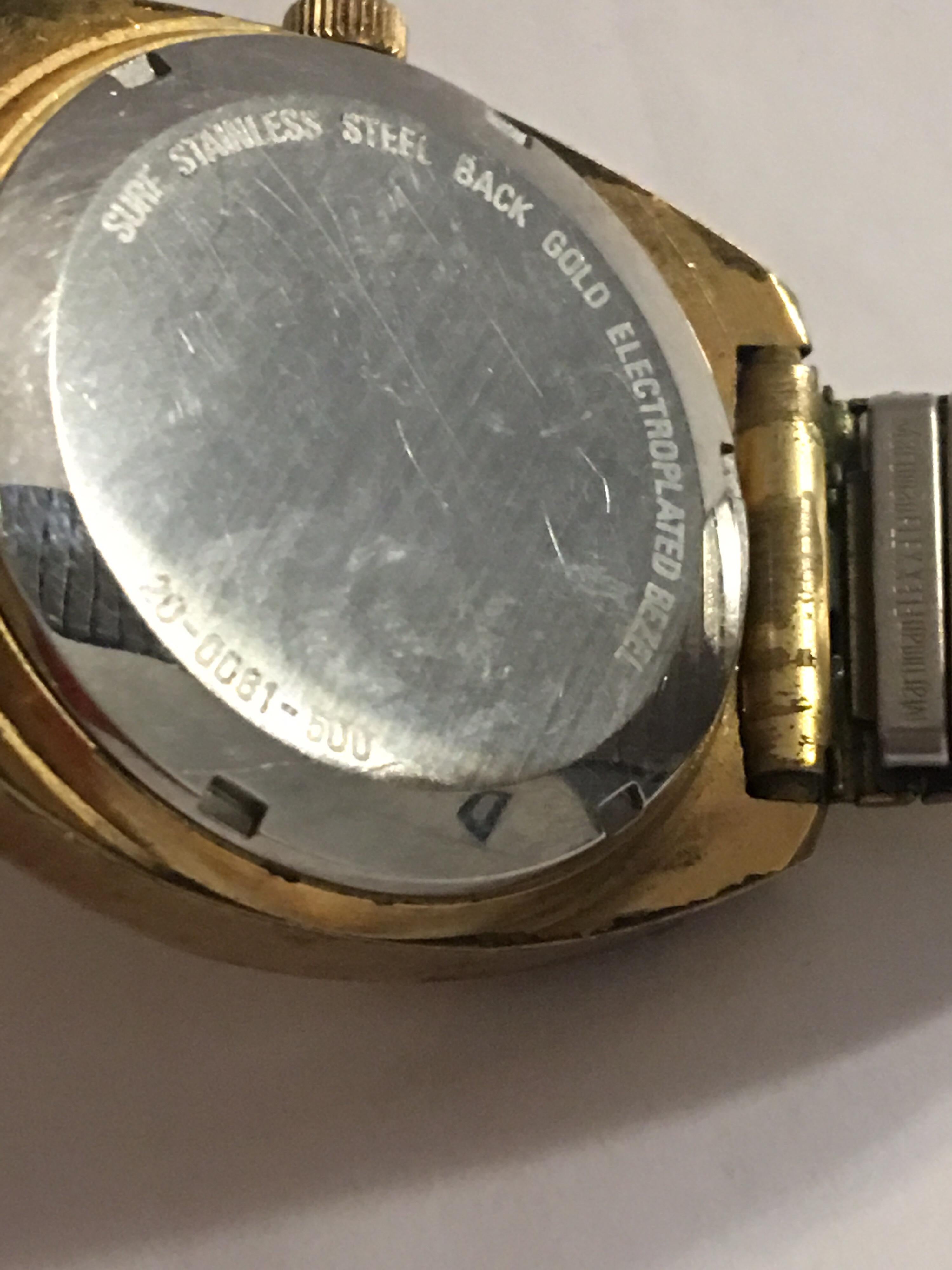 Vintage 1970s Zenith XL-Tronic Gold-Plated/ Stainless Steel Men’s Watch For Sale 1