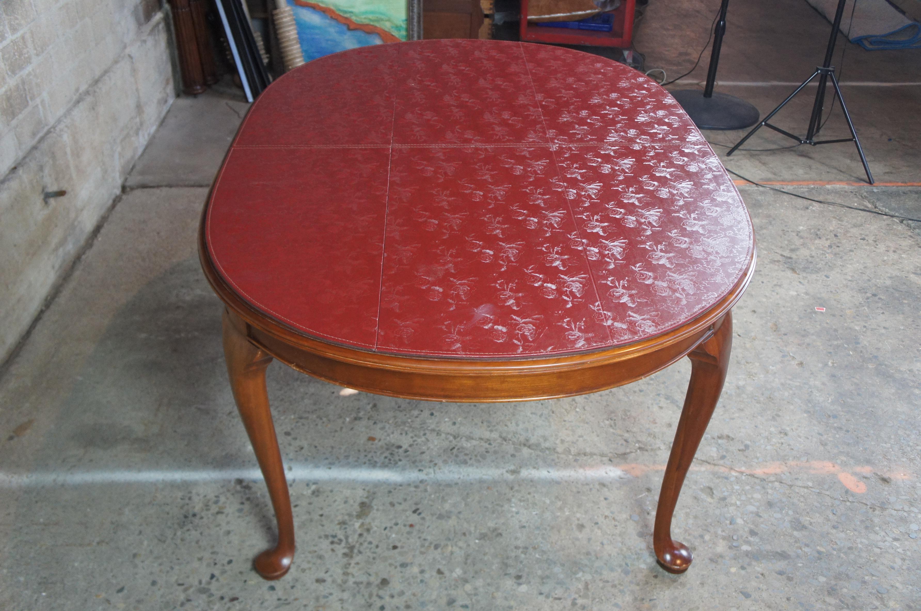 Vintage 1971 Pennsylvania House Solid Cherry Queen Anne Dining Table 4