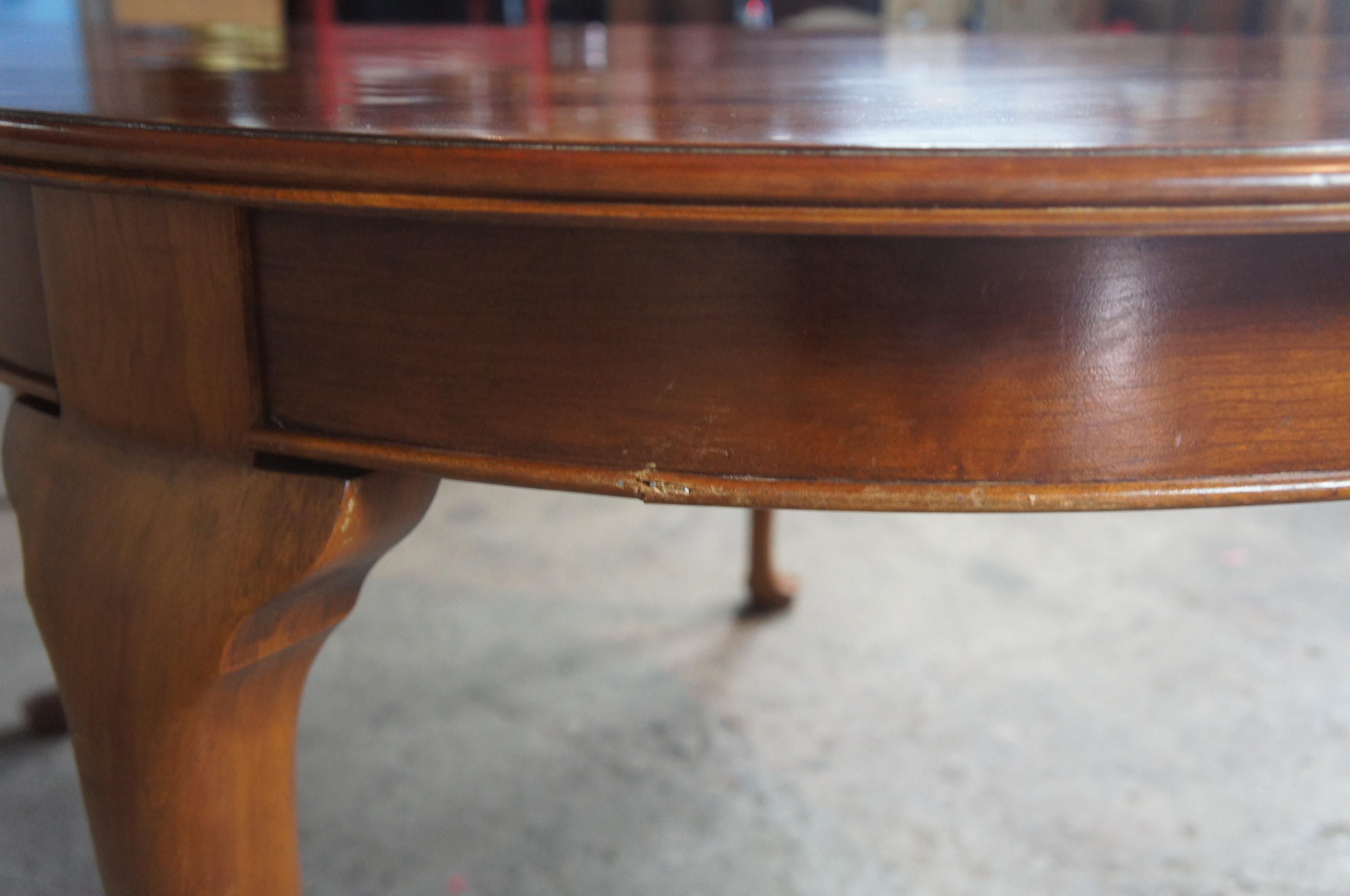 Vintage 1971 Pennsylvania House Solid Cherry Queen Anne Dining Table 1