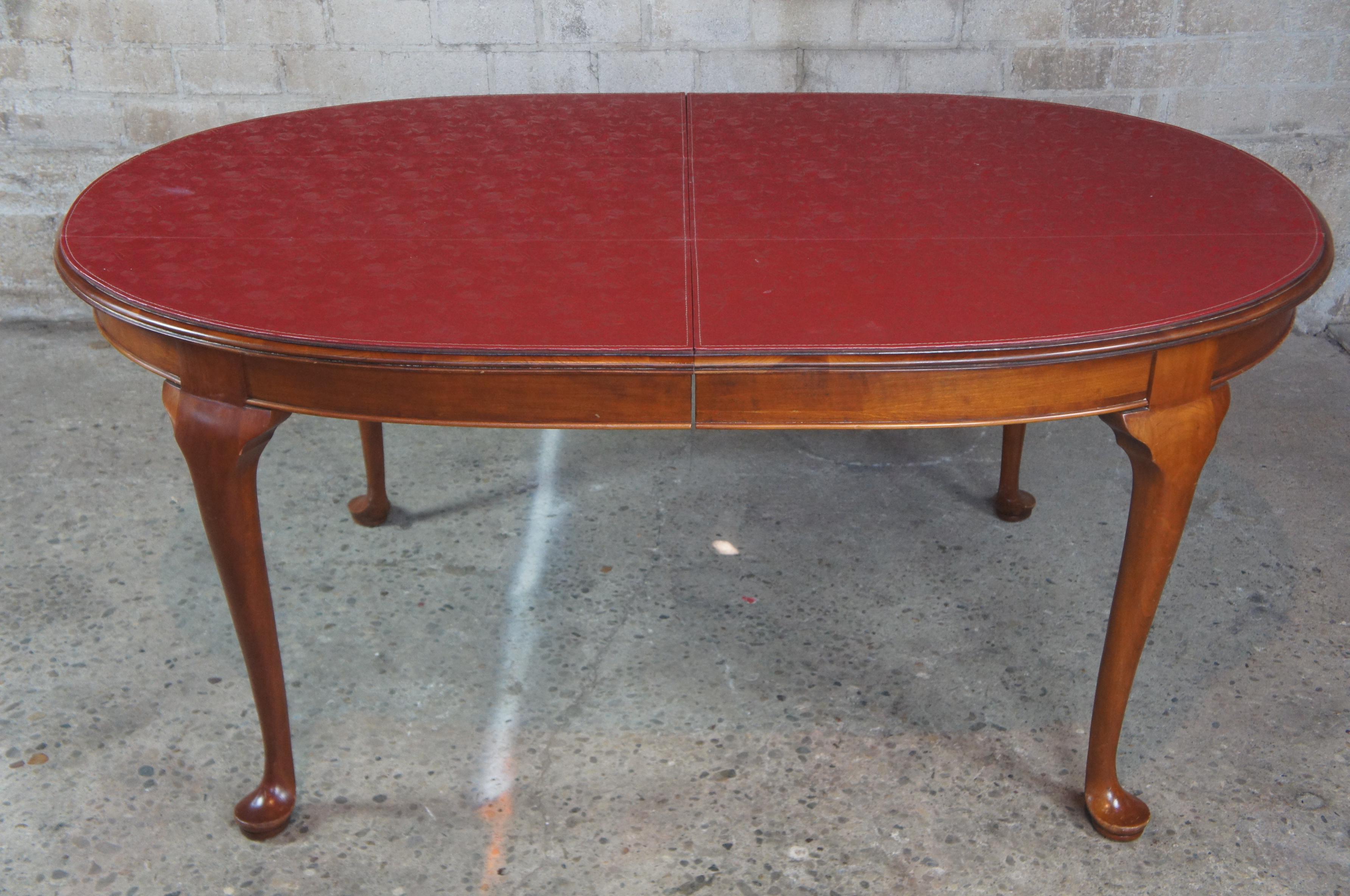 Vintage 1971 Pennsylvania House Solid Cherry Queen Anne Dining Table 3