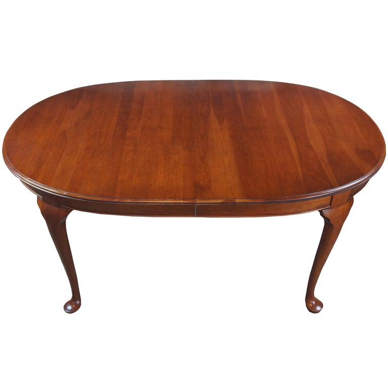 Vintage 1971 Pennsylvania House Solid Cherry Queen Anne Dining Table At 1stdibs Queen Anne 