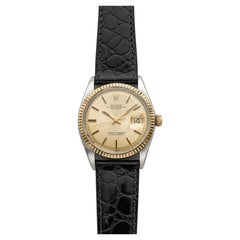 Vintage 1971 Rolex Datejust 1601 Two-Tone Champagne Stick Dial Auto 36mm