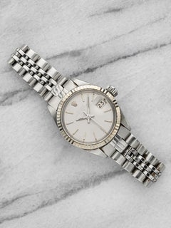 Vintage 1971 Rolex OP Date Lady Steel & WG 6917 Auto Grey Ghost 26mm