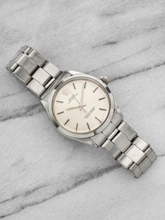 Vintage 1971 Rolex Oyster Perpetual 1002 Stainless Steel Silver Dial 34mm