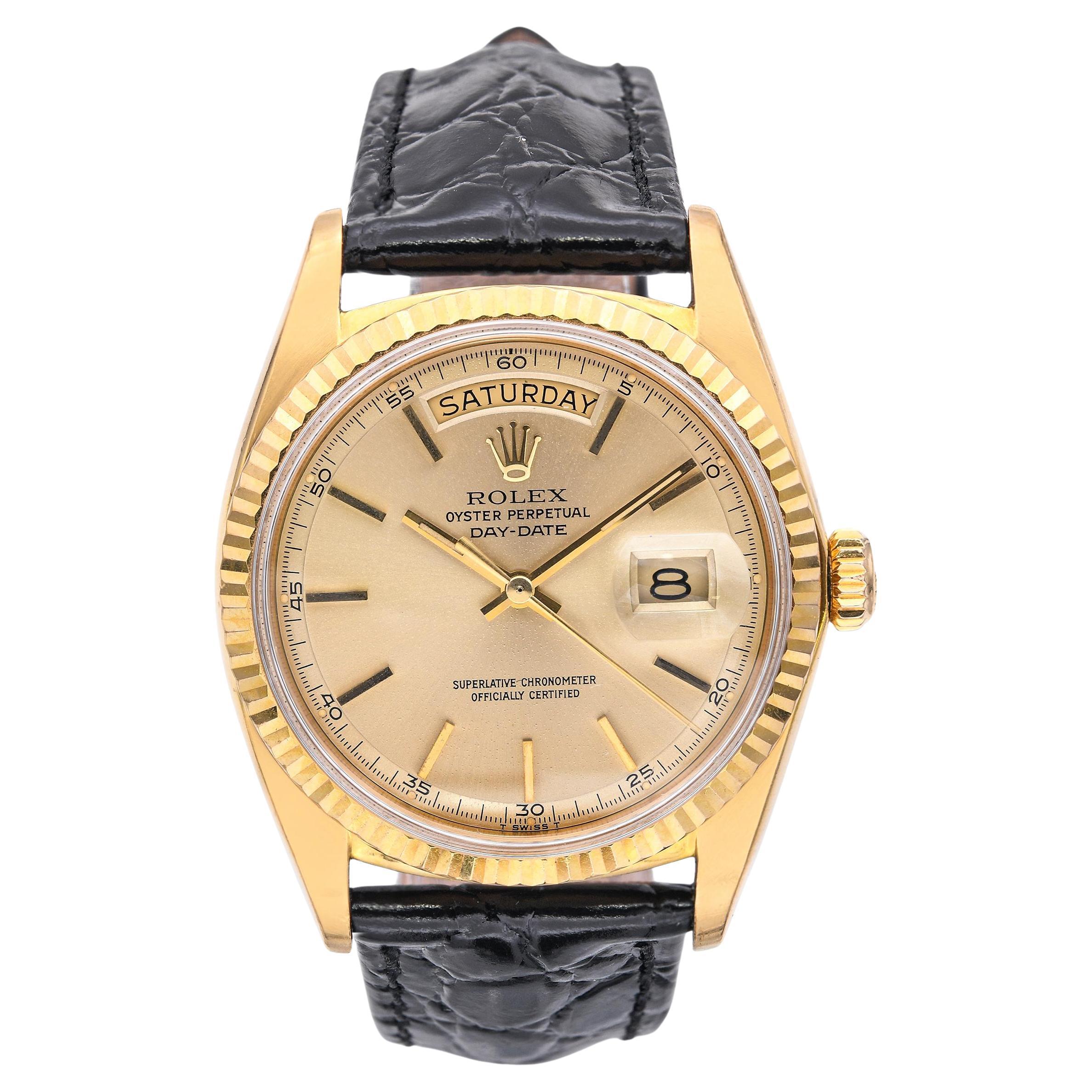 Vintage 1972 Orologio da uomo Rolex Day Date in oro giallo 18k Ref. 1803