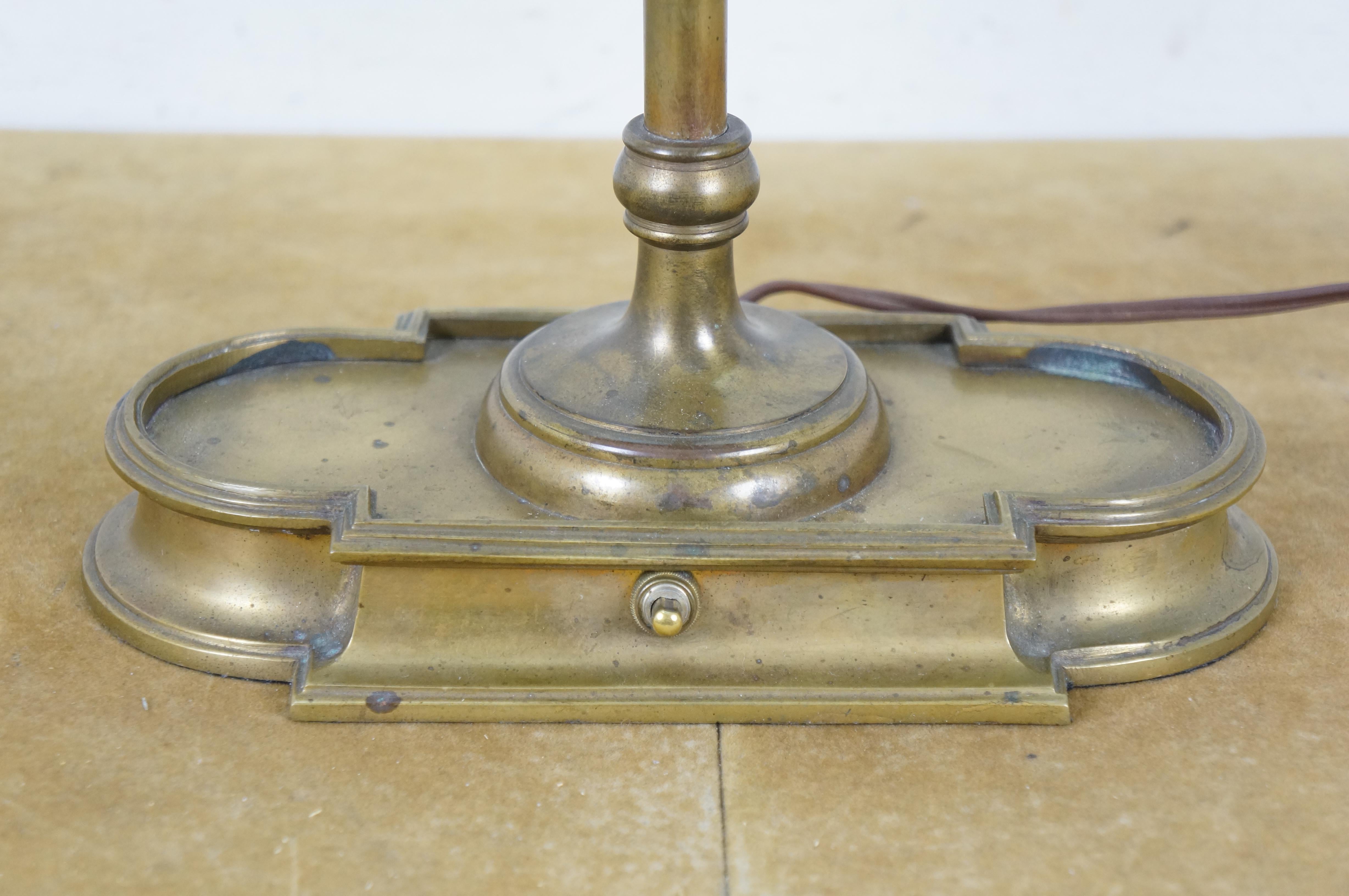 Vintage 1972 Chapman Empire Style Brass Bouillotte Library Table Lamp 25