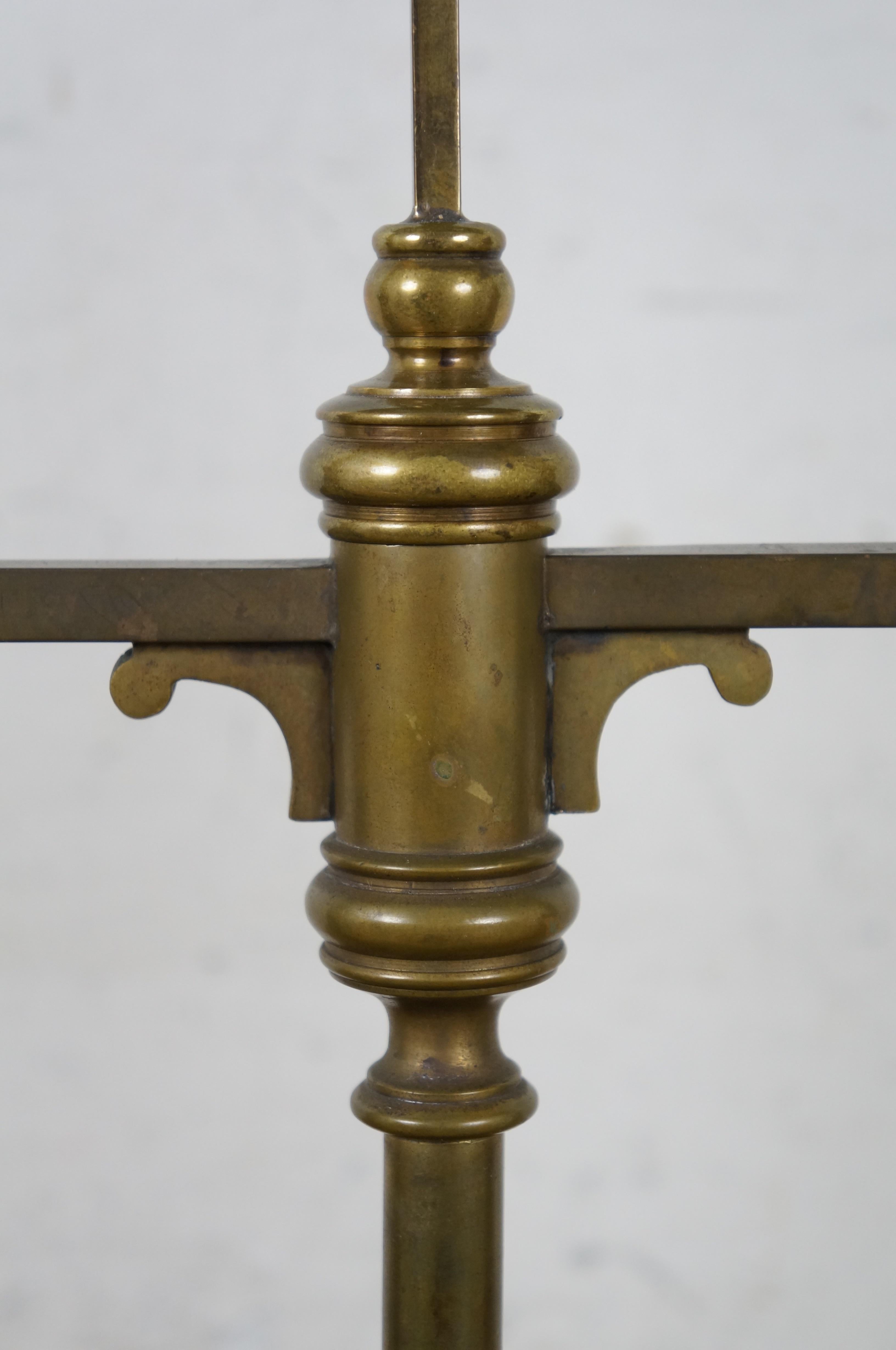 Vintage 1972 Chapman Empire Style Brass Bouillotte Library Table Lamp 25