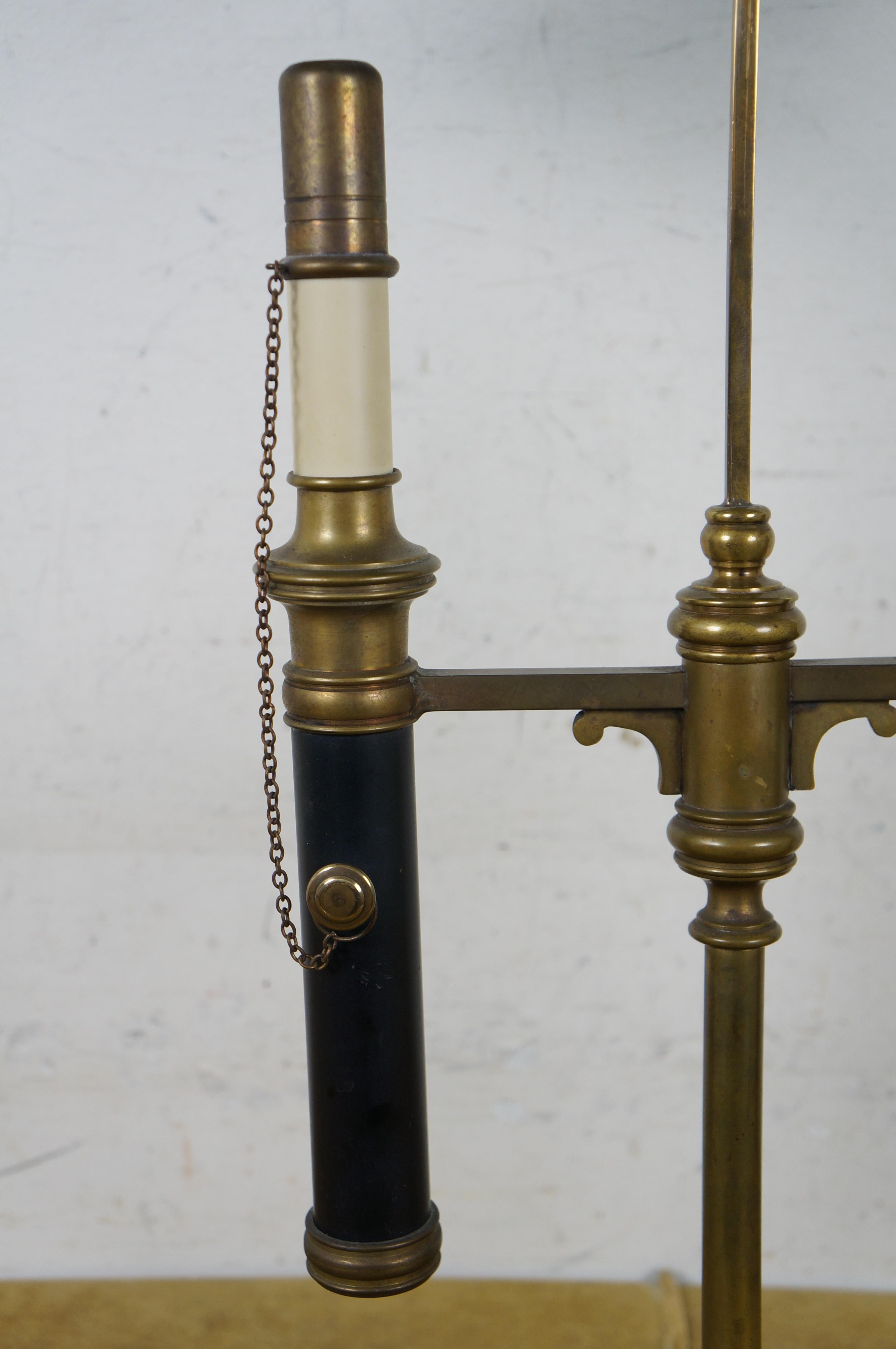 Vintage 1972 Chapman Empire Style Brass Bouillotte Library Table Lamp 25