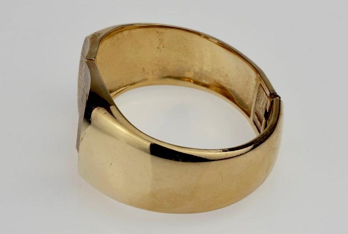 Vintage 1972 CHRISTIAN DIOR Logo CD Clamper Armband Manschette 1