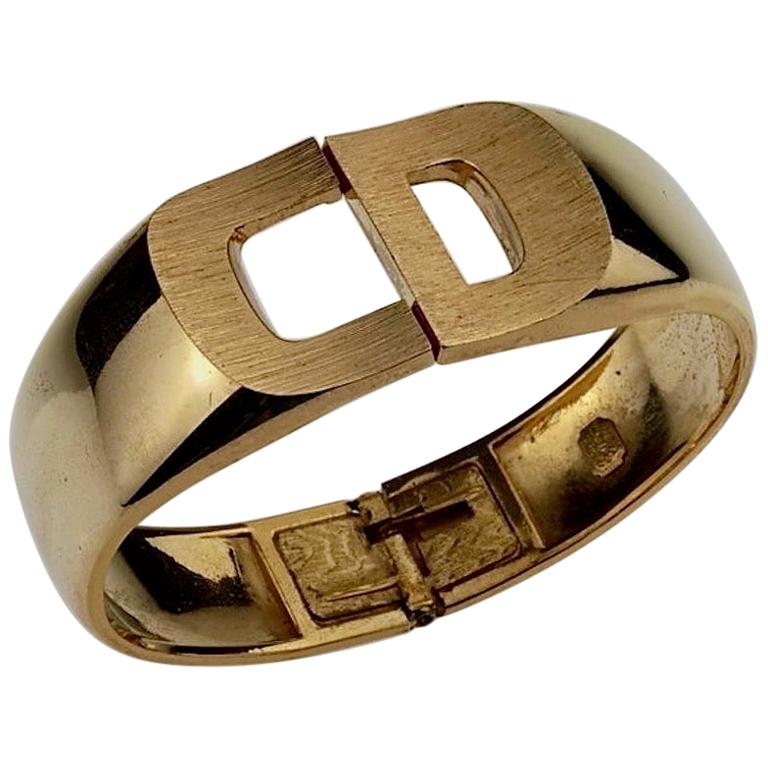 1010 SALE 310 vintage christian dior gold CD bracelet rare Womens  Fashion Jewelry  Organisers Bracelets on Carousell