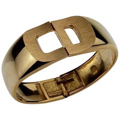 Vintage 1972 CHRISTIAN DIOR Logo CD Clamper Armband Manschette
