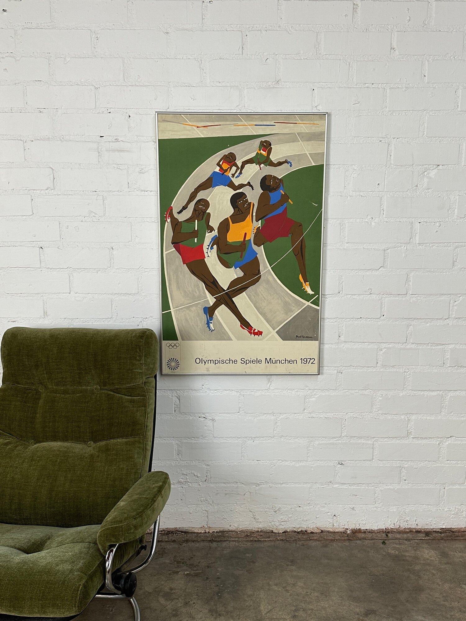 Vintage 1972 Munich Olympics poster by Jacob Lawrence For Sale 5