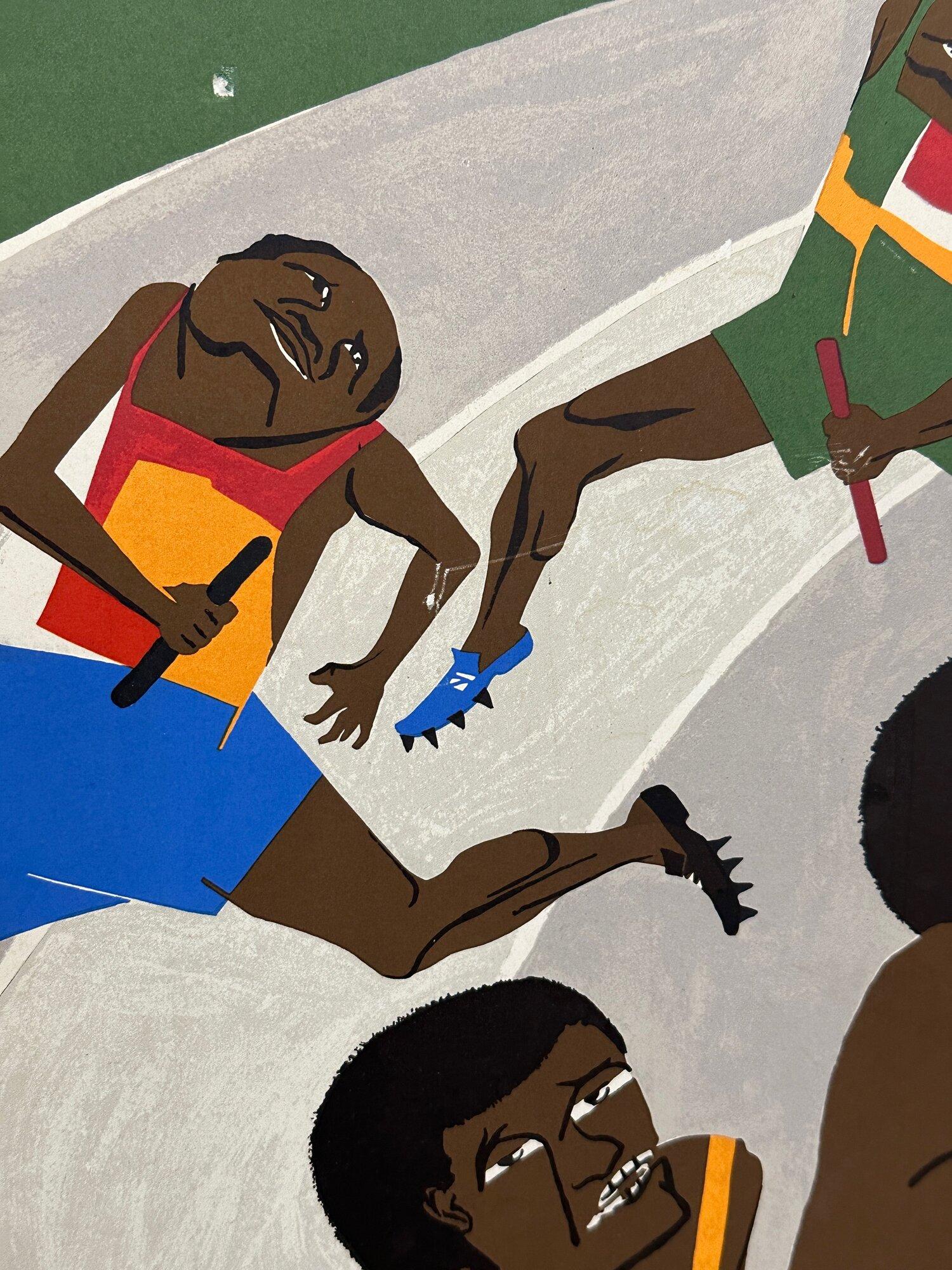 Vintage 1972 Munich Olympics poster by Jacob Lawrence For Sale 3