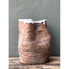 Vintage 1972 Organic Form Pottery Vase