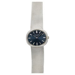 Vintage 1972 Patek Philippe Ellipse 3781/1 18K WG Blue Sunburst Dial Manual 32mm