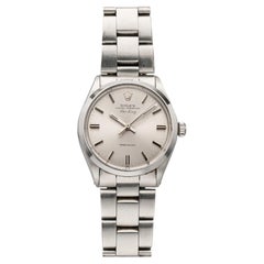 Vintage 1972 Rolex Air-King 5500 Stainless Steel Silver Dial Automatic 34mm