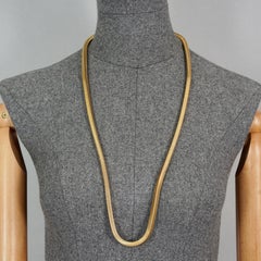 Vintage 1973 CHRISTIAN DIOR Gold Snake Chain Necklace