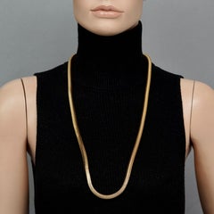 Vintage 1973 CHRISTIAN DIOR Gold Snake Chain Necklace