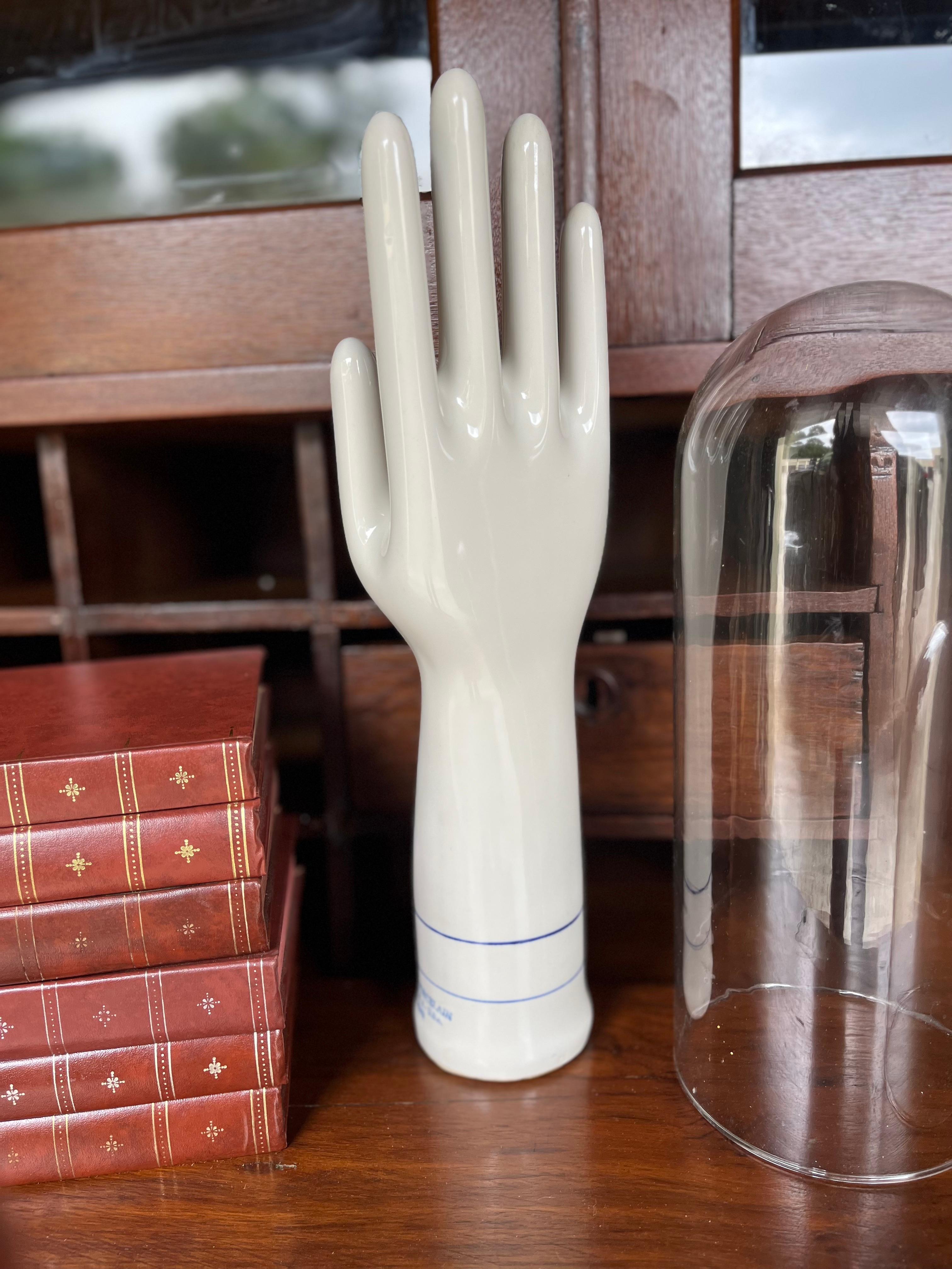 Late 20th Century Vintage 1973 General Porcelain Hand Glove Mould #8 For Sale