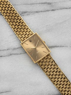 Vintage 1973 Rolex Cellini 2433 18K Yellow Gold Champagne Dial Manual 23 mm