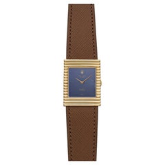 Vintage 1973 Rolex Cellini 4012 18K Yellow Gold Blue Foil Dial Manual 26mm
