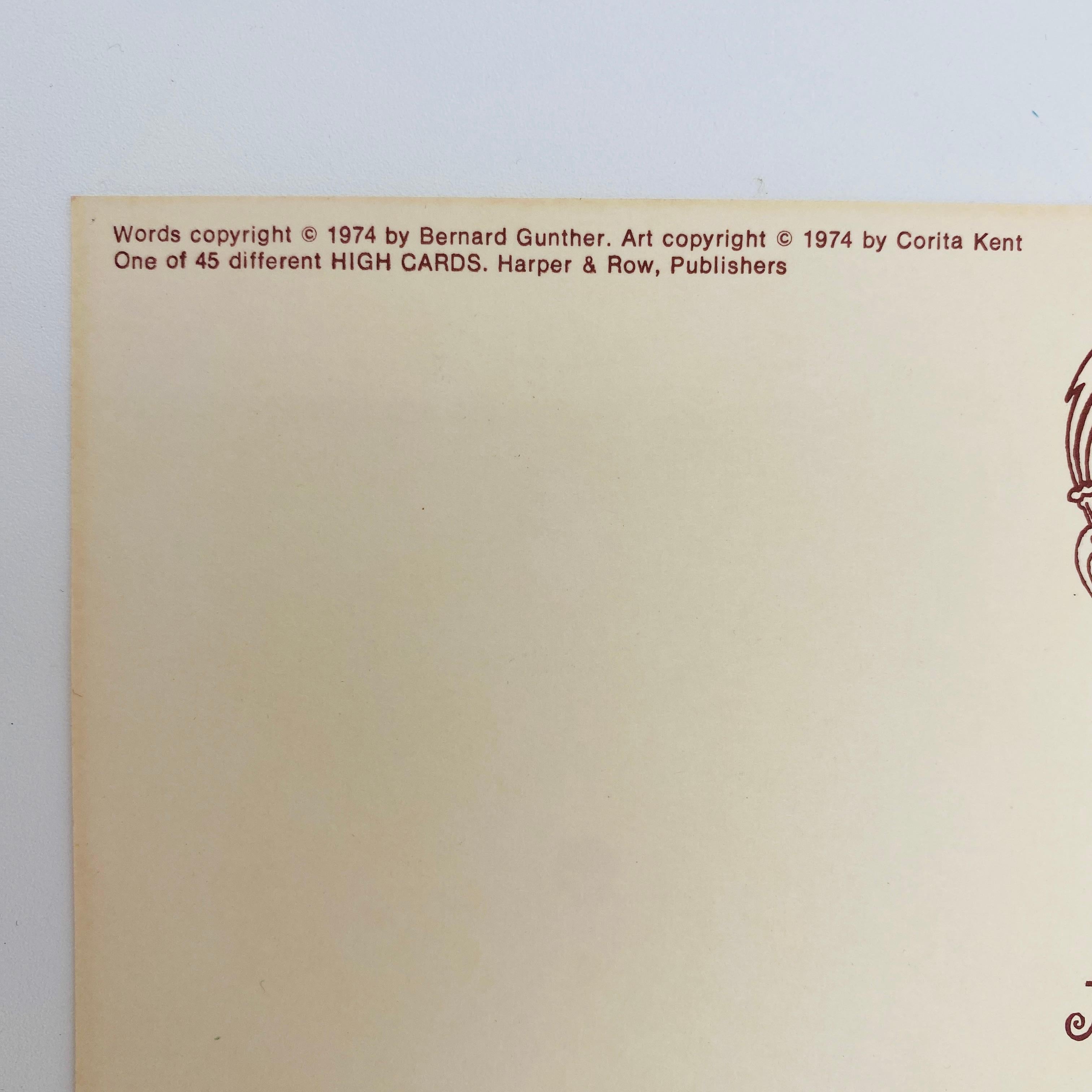 Vintage 1974 HIGH CARDS: Bilderpoem-Poster, Postkarten von Corita Kent, Vintage im Angebot 2