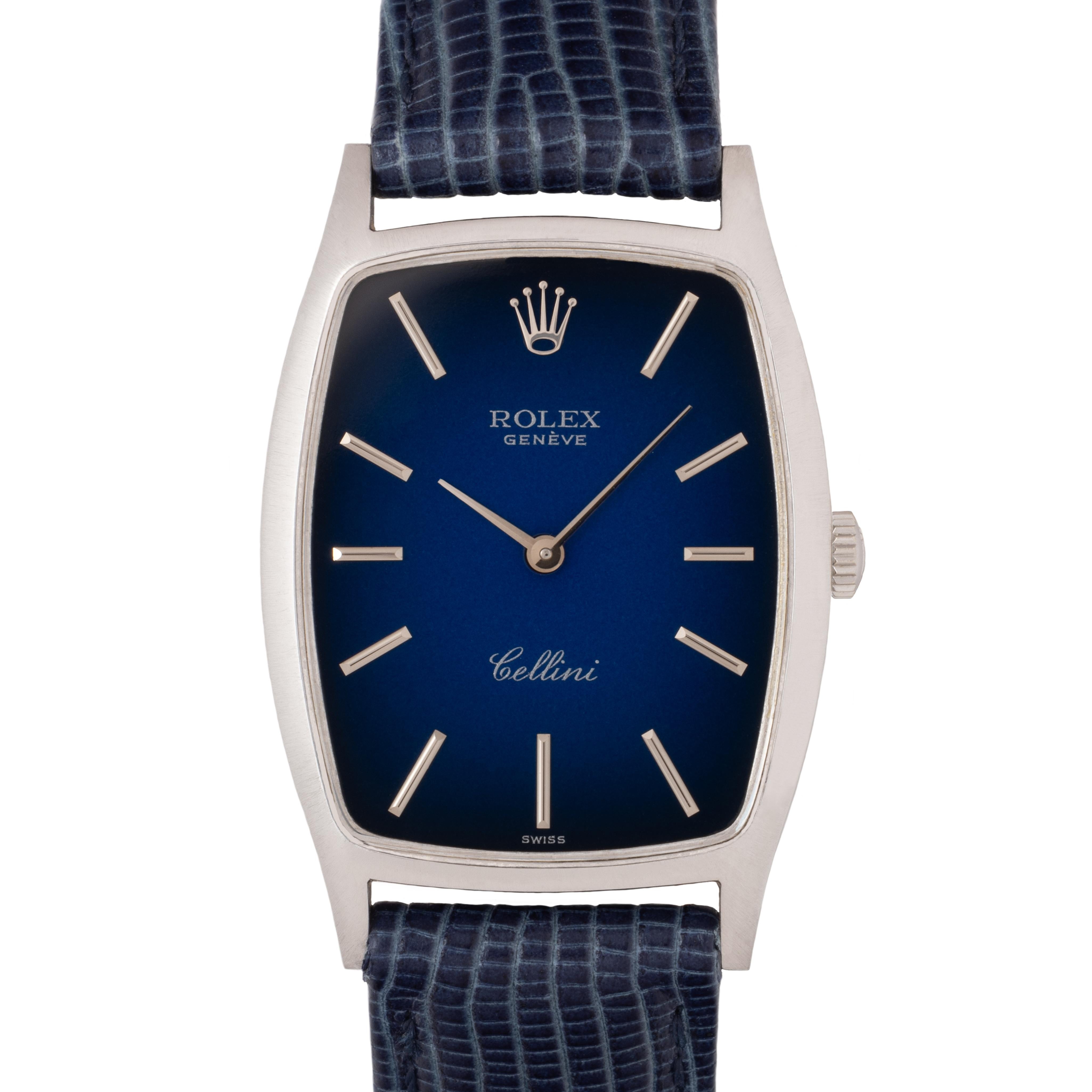 Vintage 1974 Rolex Cellini de oro blanco de 18 quilates Modelo 3807 Moderno