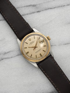 Vintage 1974 Rolex Datejust 1601 Two-Tone Champagne Linen Dial Automatic 36mm