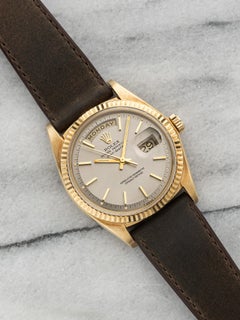 Vintage 1974 Rolex Day-Date 1803 Yellow Gold Auto Silver Dial 36mm