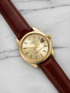 Vintage 1974 Rolex Oyster Perpetual Date 18K YG 1503 Auto Champagne 34mm